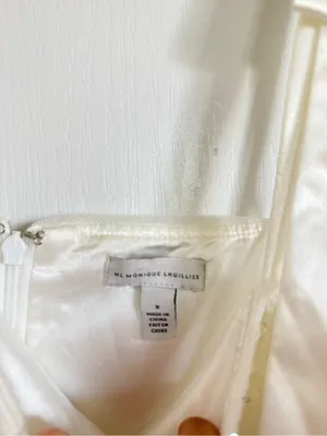 ML Monique Lhuillier Sequin Tie Shoulder Bridal Dress thumbnail 4