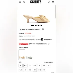Schutz Lienne Straw Sandal Kitten Heel Nib Size 8 thumbnail 2