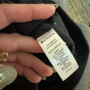 Athleta Full‎ Zip Hoodie Black Sweatshirt Jacket Pockets Women’s Sz large thumbnail 6
