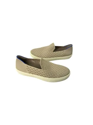 -Rothy's Womens The Original Slip On Sneaker Beige Knit Honeycomb Shoes Size 7 thumbnail 4