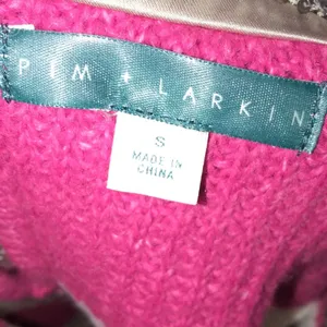 Pim + Larkin Wool Blend‎ Striped Sweater Pink & White Sequin Peter Pan Collar S thumbnail 3