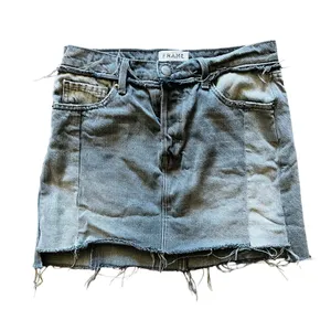 $345‎ FRAME DENIM Nouveau Le Mix Mini Skirt in Ash Mix Distressed Size 25 thumbnail 4