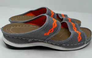 Unknown Brand Gray Orange Causal Wedge Open Toe Sandals Size 8‎ thumbnail 1