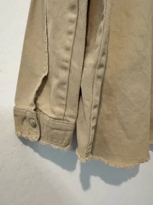 Blank NYC‎ Shacket Size XS Zoo Fair Beige Denim Jacket Coastal Cowgirl Barn thumbnail 7