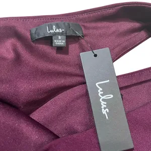 Lulus So Flirty Burgundy One Shoulder Cutout Asymmetrical Dress Size Small NWT thumbnail 9