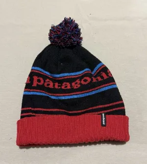 Patagonia‎ Powder Town Beanie Park Stripe Heavy Duty Winter Ski Hat Pom thumbnail 1