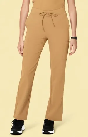 Mandala‎ Ochre High Waist Cargo Petite Scrub Pants Womens Size Medium NWT thumbnail 1