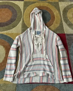Rip Curl Baja Soft Day Break Poncho Hoodie Knit Sweatshirt Women’s Size Small thumbnail 1