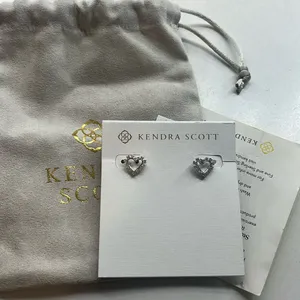 Kendra Scott Silver Heart Earrings thumbnail 1