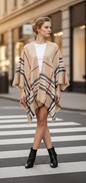 Lightweight shawl one size Tan thumbnail 1