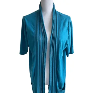 Lane Bryant Women Tunic Cardigan‎ Sweater 18/20 Teal Open Front Casual Office thumbnail 7