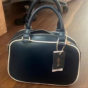Brandy Melville Pacsun John Galt Navy Top Handle Purse Bag thumbnail 1