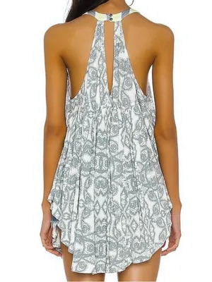 NWT Free People Mimi Halter Style Tunic Top Size Medium Retail $88.00 thumbnail 2