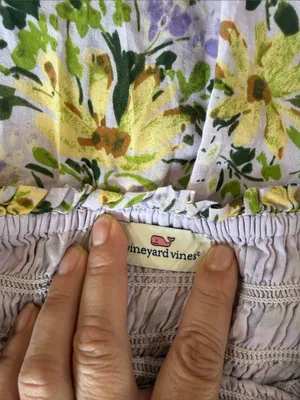 Vineyard Vines Lavender and Yellow Floral Smocked Dress thumbnail 4