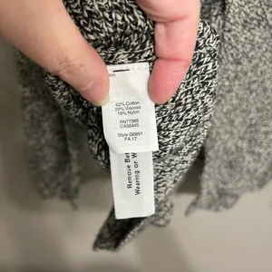 Madewell Province‎ Cross Back Knit Pullover Sweater Black & Gray Size Medium thumbnail 4