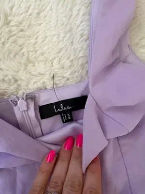 Lulus Glamorous Disposition Lavender Ruched Maxi Dress Size XS Bridesmaid Formal thumbnail 5