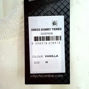 City Chic Dobby Long Sleeve Tiered Mini‎ Dress Womens 18 Ivory Cottage Romantic thumbnail 7