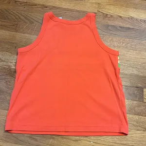 Y2K Vintage Fiorlini International Orange Stripe Tank Top Retro Casual Large thumbnail 5