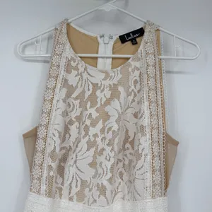 Lulus‎ White Lace Sleeveless Maxi Dress Small Bridal Wedding Rehearsal Formal thumbnail 3