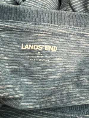 Lands’ End Short Sleeve Striped Blue T-Shirt Dress thumbnail 4