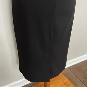 Sharagano Studio Skirt Straight Midi High Waisted Back Split Bet Loops Black thumbnail 9