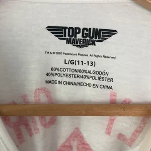 Top Gun Maverick | Cropped White Fly Girl Top sz Large (11-13) thumbnail 3