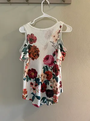 Gaze Cold Shoulder Floral Shirt thumbnail 4
