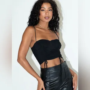 Princess Polly Shine Bright Crop Top in Black Size 6 thumbnail 4