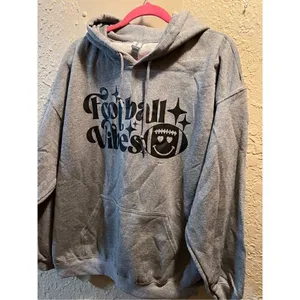 Gildan Football Vibes Hooded Sweatshirt Size XL thumbnail 2