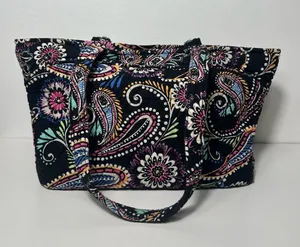 Vera Bradley Glenna Bandana Swirl Quilted Shoulder Bag Purse Tote thumbnail 3