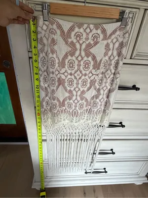 The wallflower boho Lace and crochet fringe pencil skirt thumbnail 6