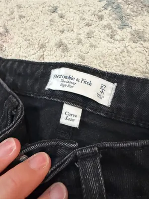 Abercrombie Curve Love The Skinny High Rise Split Hem Jeans 27/4R thumbnail 6