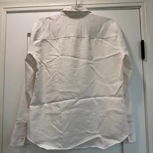 Zara White Button-Up - L (Satin-like) thumbnail 2