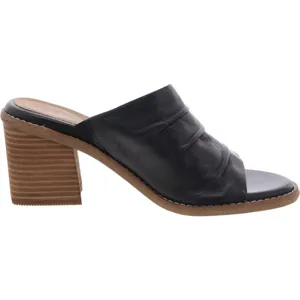 NWT Earth Womens Adara Heeled Sandals ETADARA Black Leather 7.5M thumbnail 2