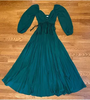 NWT Emerald Green Long Sleeve Prom Dress size S thumbnail 7