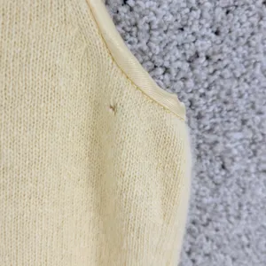 Banana Republic Sweater Vest Womens S Yellow Wool Angora Blend Flower Detail‎ thumbnail 13