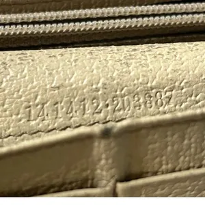 Gucci D Ring GG Canvas leather Continental Wallet Cream leather interior thumbnail 3
