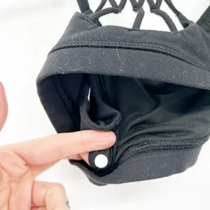 Lululemon Womens Athleisure True Self Macrame Strappy Sports Bra II Size 8 Black thumbnail 7