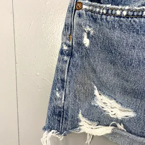 Agolde Blue Medium Wash Denim Grudge Parker Distressed Vintage Fit Shorts 30 thumbnail 4