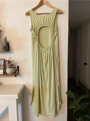 lululemon athletica Pima Cotton Open-Back Midi Dress Green Size 10 thumbnail 6