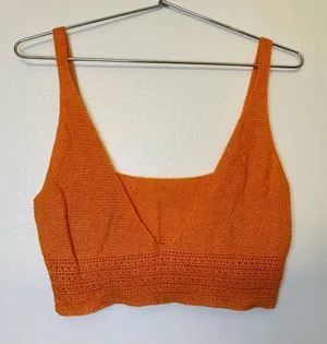 Women’s Orange Knit Crop Bralette Top Size‎ XS/S thumbnail 1
