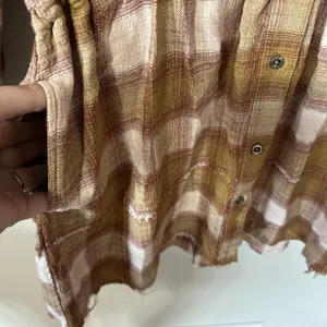We The Free People Dress Women's XS By The Way Plaid‎ Mini Tunic Button Pockets thumbnail 4