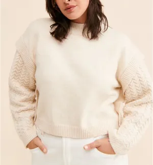 Boutique 4th & Reckless Colton Sleeve Detail Knitted Jumper thumbnail 2