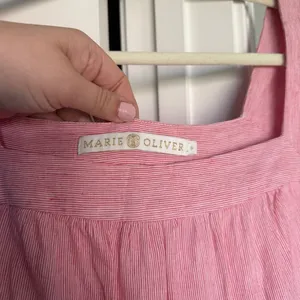 Marie Oliver Sailor Pink Ruffle Dress‎ square neck stripe thumbnail 3