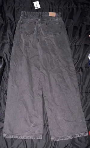 Motel roomy wide low rise jeans Washed Black Grey size 26 32 L thumbnail 3