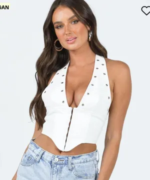 White Halter Top thumbnail 2