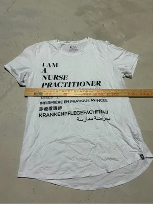 Figs I Am A Nurse Practitioner Graphic Tee White medium thumbnail 6