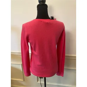 Preswick & Moore Hot Pink 100% Cashmere Crewneck Long Sleeve Sweater NWT thumbnail 2