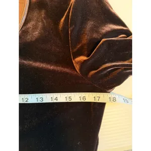Vintage 90s Dress Brown Velvet Long Maxi Goth Whimsigoth Size‎ 8 Party Holiday thumbnail 6