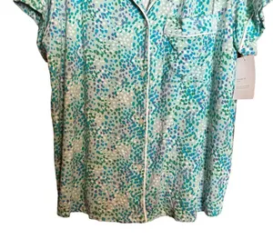 Stars Above Pajama Top Womens Extra Large XL Multicolor Print Button Blouse thumbnail 4